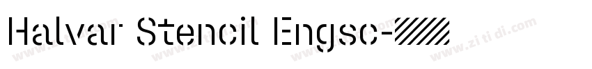 Halvar Stencil Engsc字体转换